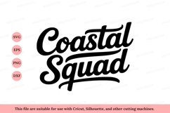 Coastal Squad script lettering black Product Image 1
