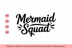 Mermaid Squad script lettering black Product Image 1