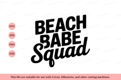 Beach Babe Squad Text lettering Product Image 1