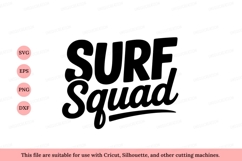 Surf Squad lettering black white Product Image 1