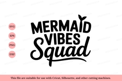 Mermaid vibes squad text black Product Image 1