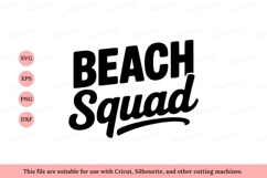 Beach Squad Text Design lettering typography Product Image 1