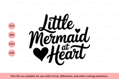 Little Mermaid Heart black text Product Image 1