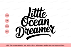 Little Ocean Dreamer script lettering text Product Image 1