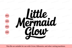 Little Mermaid Glow text black lettering Product Image 1