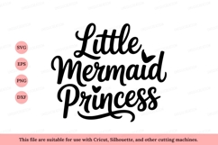 Little Mermaid Princess Script text Product Image 1