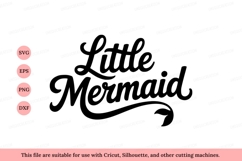 Little Mermaid script lettering black Product Image 1
