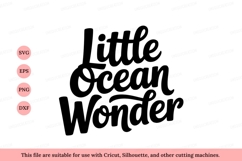 Little Ocean Wonder script lettering Product Image 1