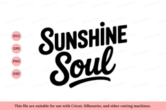 Sunshine Soul script black white Product Image 1