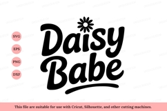 Daisy Babe floral text flower lettering Product Image 1
