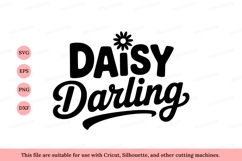 Daisy Darling script text with flower image Product Image 1