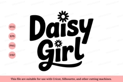 Daisy girl text with flowers black Product Image 1