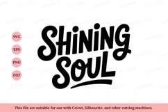 Shining soul lettering black text Product Image 1