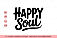 Happy Soul handwritten text lettering script Product Image 1