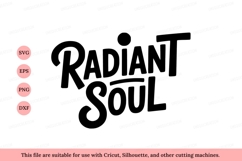 Radiant Soul lettering black white Product Image 1