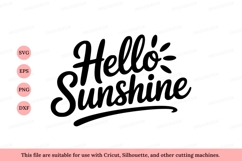 Hello sunshine script text black Product Image 1