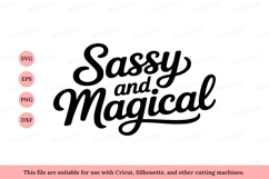 Sassy magical script lettering black Product Image 1