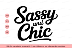 Sassy and Chic script text lettering Product Image 1