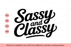 Sassy and Classy script font text Product Image 1