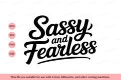 Sassy and fearless script lettering black Product Image 1