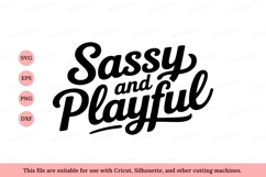 Sassy and Playful script lettering black Product Image 1