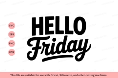 Hello Friday greeting text typography Product Image 1