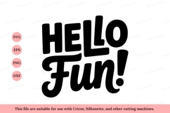 Hello Fun Bold Script text Product Image 1