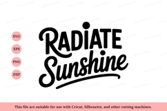 Radiate Sunshine Script lettering black Product Image 1