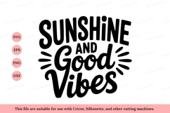 Sunshine And Good Vibes Text lettering Product Image 1