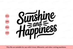 Sunshine and Happiness Script lettering positive Product Image 1