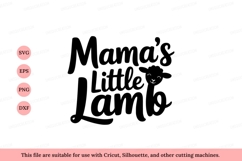 Mama&#039;s Little Lamb S V G Design black white Product Image 1