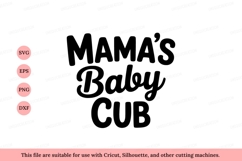 Mama Baby Cub Text Design lettering Product Image 1