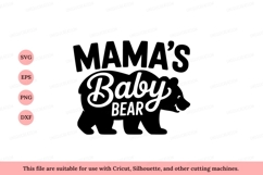 Mama Baby Bear Illustration black Product Image 1
