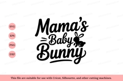 Mama Baby Bunny Text S V G Design lettering Product Image 1