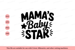 Mamas Baby Star Text Design image Product Image 1