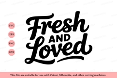 Fresh loved script typography black Product Image 1