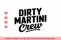 Dirty Martini Crew Bold Text black white Product Image 1