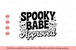 Spooky Babe Approved Halloween Design skull Product Image 1