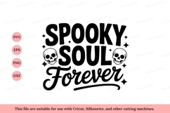 Spooky Soul Forever Text Design skull Product Image 1