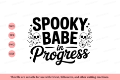 Spooky babe in progress halloween skulls Product Image 1