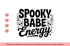 Spooky Babe Energy halloween skull Product Image 1