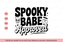 Spooky Babe Approved Text Design skull cherries Product Image 1