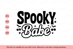 Spooky Babe Retro Text Design lettering Product Image 1