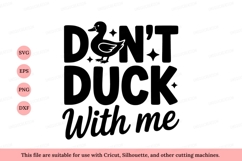 Duck text design graphic illustration Product Image 1