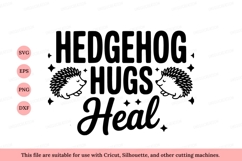 Hedgehog hugs heal cute animal text image Product Image 1