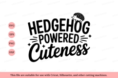 Hedgehog Powered Cuteness text Product Image 1