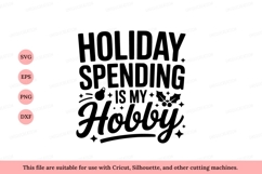 Holiday spending hobby text black Product Image 1