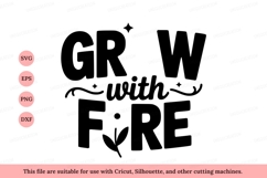 Grow with fire bold text black Product Image 1