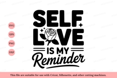 Self love rose reminder black Product Image 1