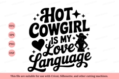 Hot cowgirl love language heart text Product Image 1